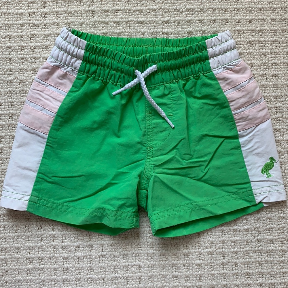 Beaufort Bonnet Swim Trunks Size 12-18M Green Pink